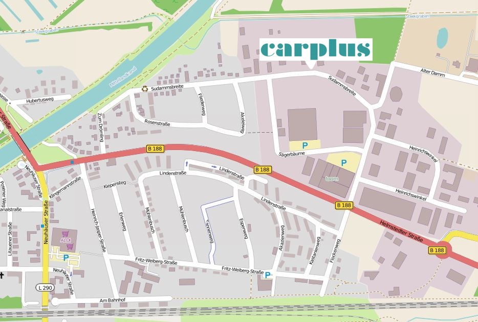 carplus auf dem Stadtplan