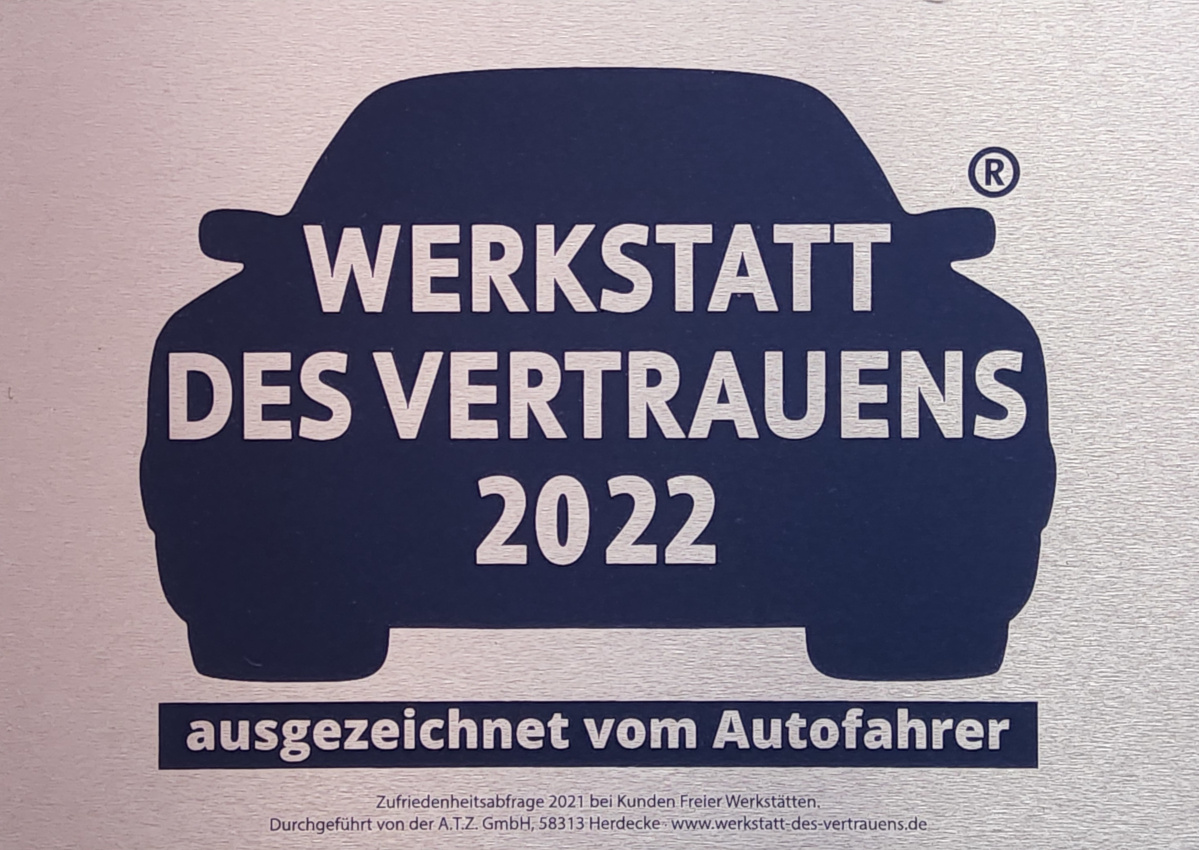 Siegel Werkstatt des Vertrauens 2022