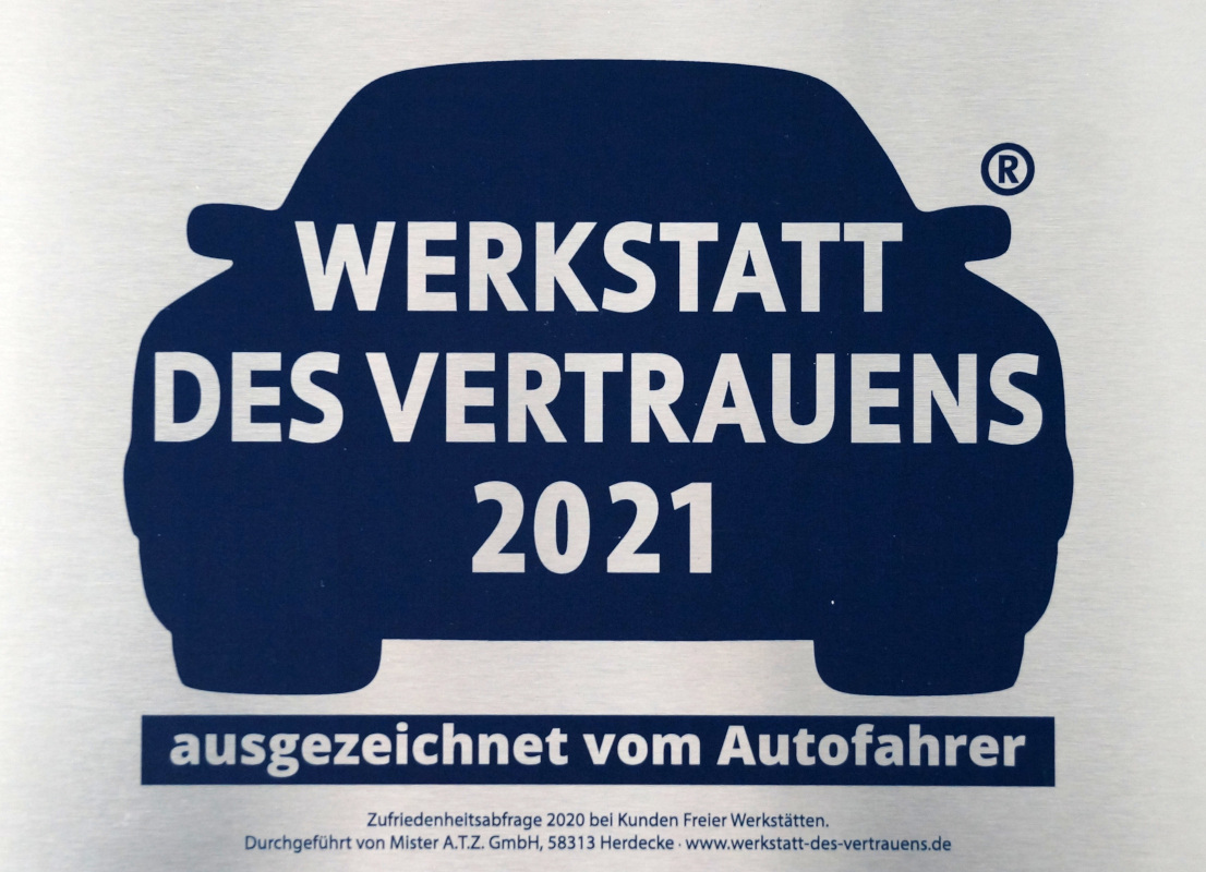 Siegel Werkstatt des Vertrauens 2021